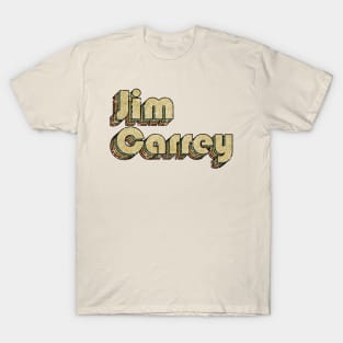 Jim Carrey // Vintage Rainbow Typography Style // 70s T-Shirt